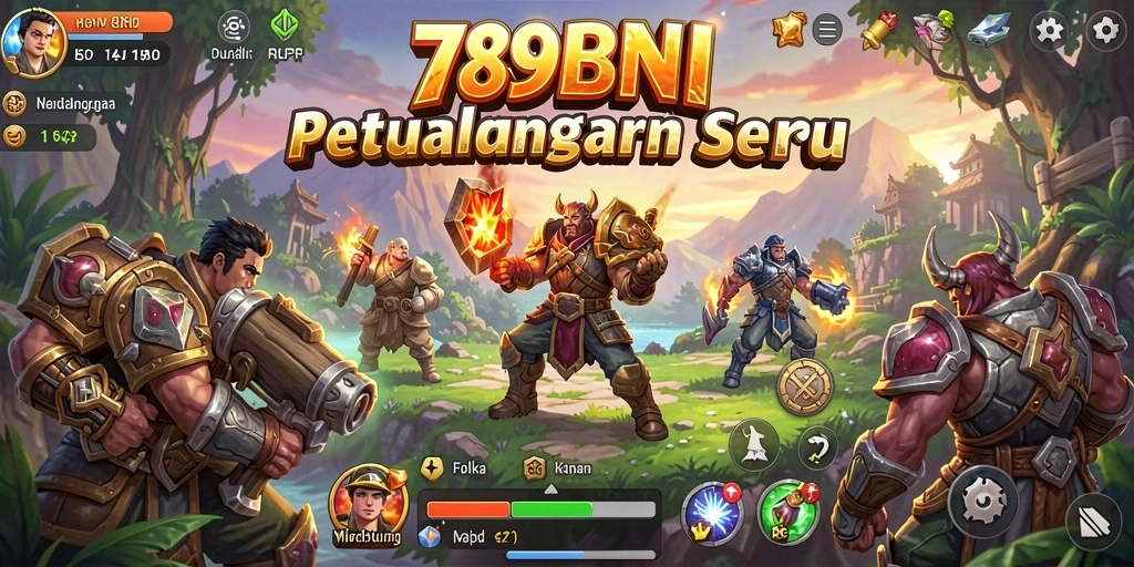 Tangkapan layar gameplay 789BNI menggambarkan pertarungan epik dalam dunia RPG.