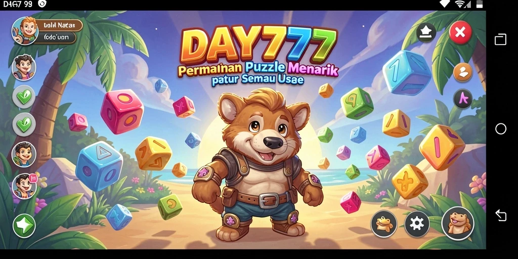Tampilan gameplay seru dalam DAY777 dengan teka-teki menantang.
