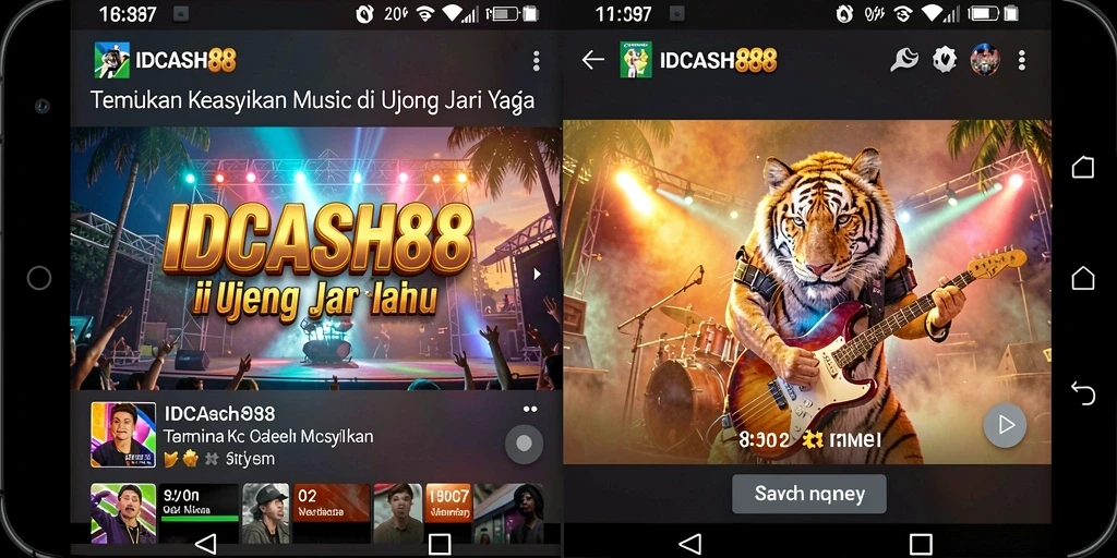 Tampilan gameplay menarik dari IDCASH88 yang penuh musik.