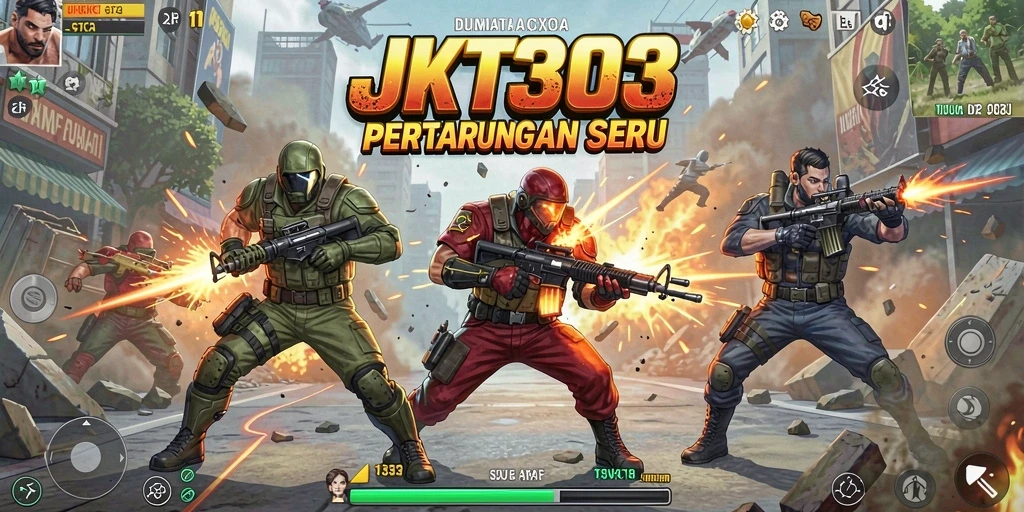 Tampilan gameplay JKT303 yang menegangkan dan dinamis.