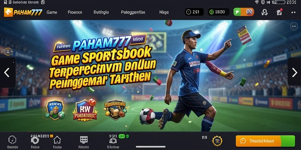Screenshot utama PAHAM777 menampilkan antarmuka taruhan olahraga yang menarik.