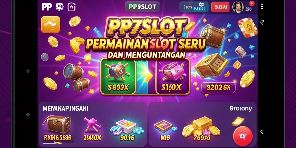 Tampilan utama gameplay PP7SLOT yang penuh warna dan interaktif.
