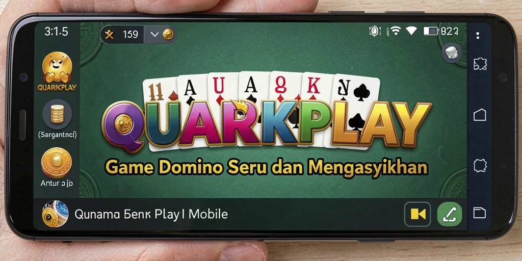 Screenshot gameplay QUARKPLAY yang menunjukkan serunya bermain domino.