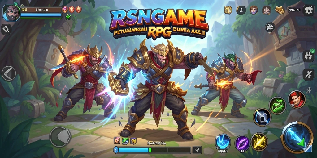 Screenshot RSNGAME menampilkan pertempuran epik dan grafis yang menakjubkan.