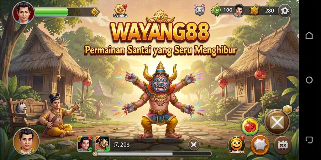 Screenshot utama WAYANG88 menunjukkan gameplay seru dan interaktif.