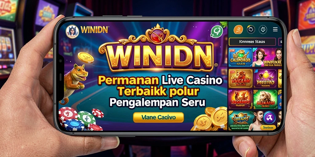 Screenshot gameplay Live Casino di WINIDN yang menampilkan dealer profesional.