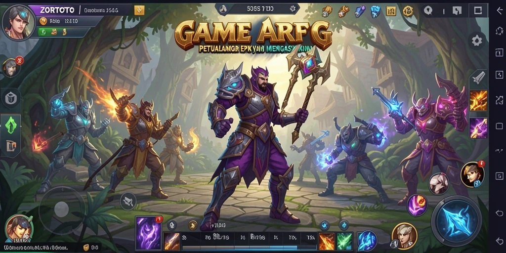 Screenshot gameplay ZORTOTO yang menampilkan aksi pertempuran mendebarkan.